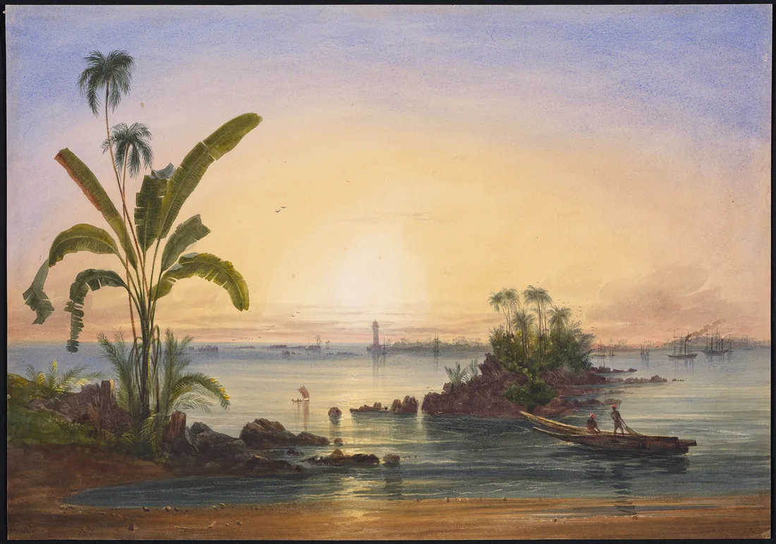 The Lagoon at Evening, Andrew Nicholl